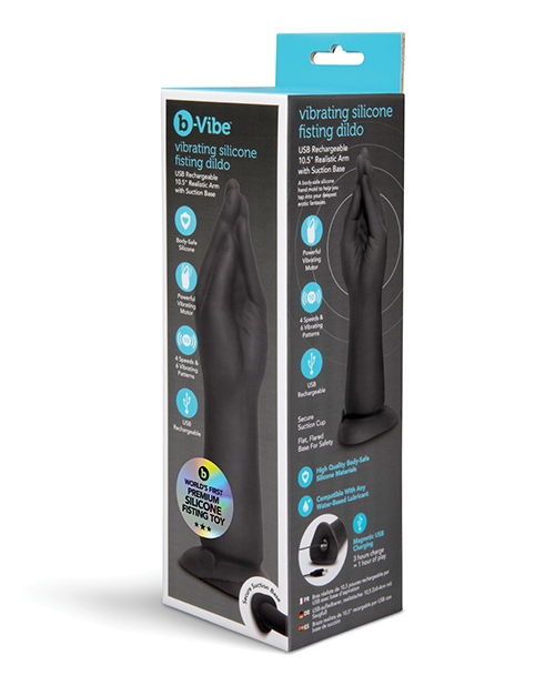 Order b-Vibe 10.5 Inch Vibrating Silicone Hand Fisting Dildo w/Suction Base