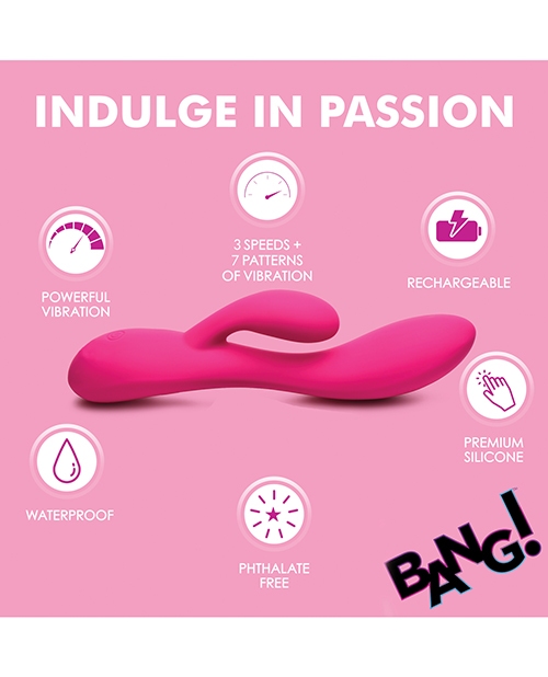 Buy Bang! 10X Flexible Silicone Rabbit - Pink
