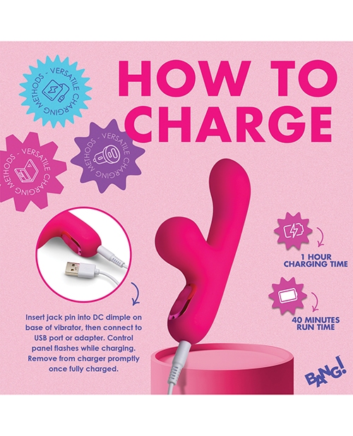 Buy Bang! 10X G-Spot Rabbit Vibrator w/Suction - Pink