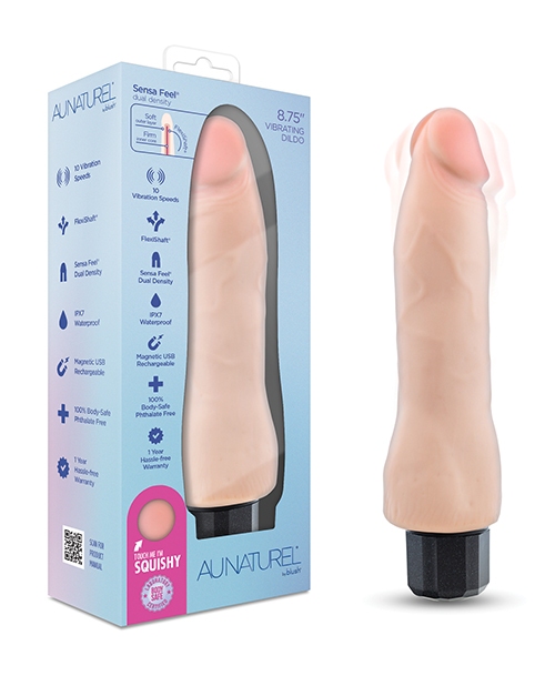 Shop Blush Au Naturel 8.75" Vibrating Realistic G-Spot Dildo - Beige online