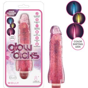 Shop Blush Glow Dicks Glitter Vibrator Molly - Pink online