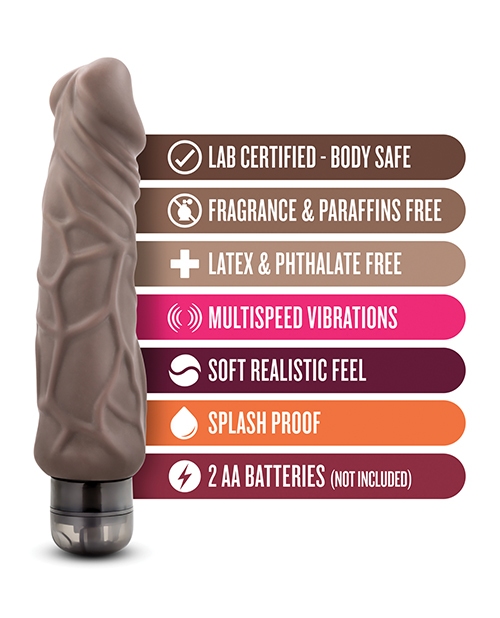 Shop Blush X5 Plus Hard On Vibrating 9" Dildo - Brown