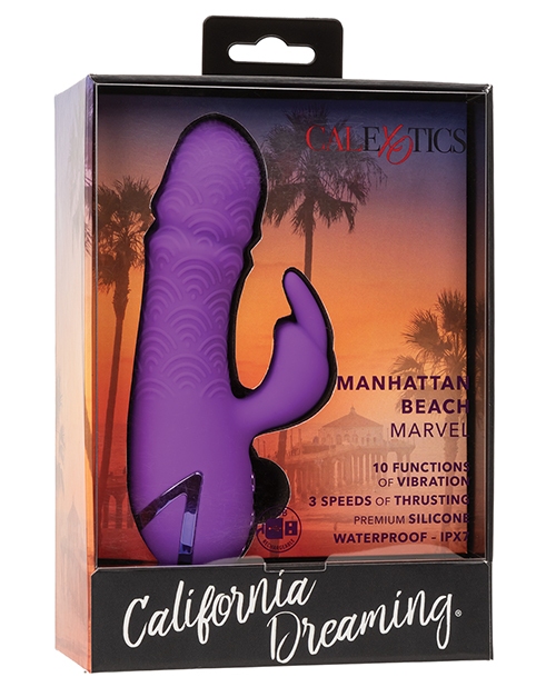 Order California Dreaming Manhattan Beach Marvel Dual Stimulation Vibe - Purple online