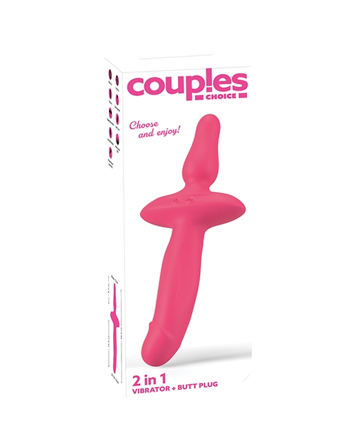 Shop Couples Choice 2in1 Vaginal & Anal Vibrator - Pink online