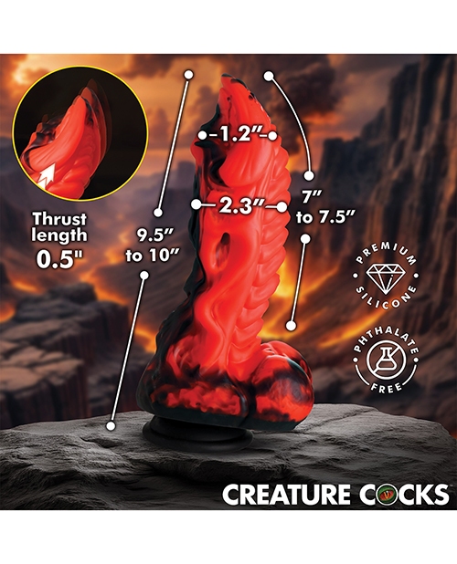 Creature Cocks Dragon Thrust Thrusting & Vibrating Silicone Dildo for sale