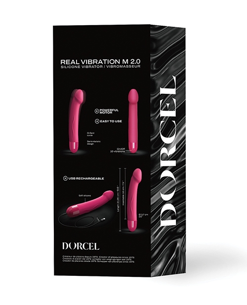 Shop Dorcel Real Vibration M 8.6" Rechargeable - Pink