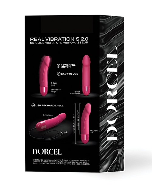Buy Dorcel Real Vibration S 6" Rechargeable Vibrator - Pink