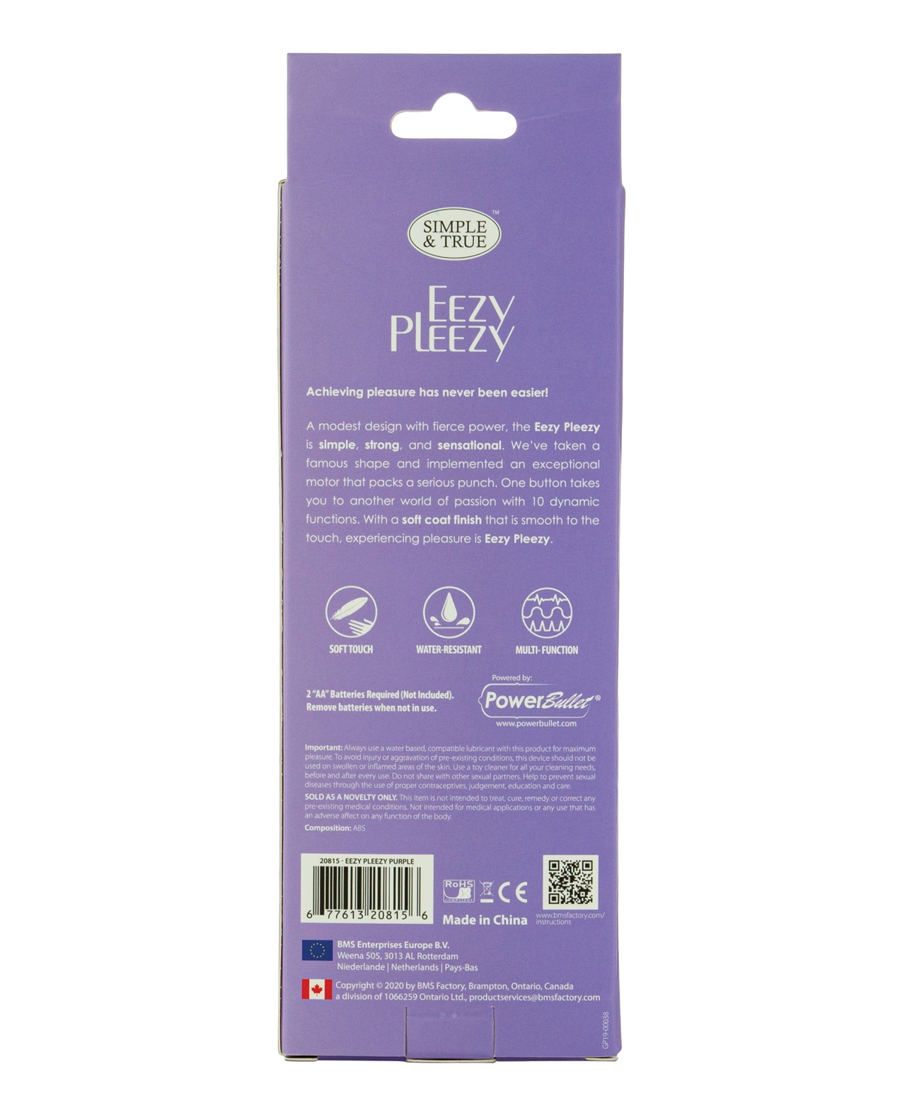 Easy Pleezy Vibrator - Purple for sale