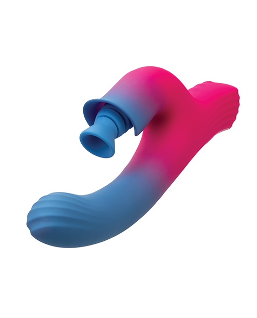 Elation Dual Stimulator w/Suction - Blue/Pink for sale