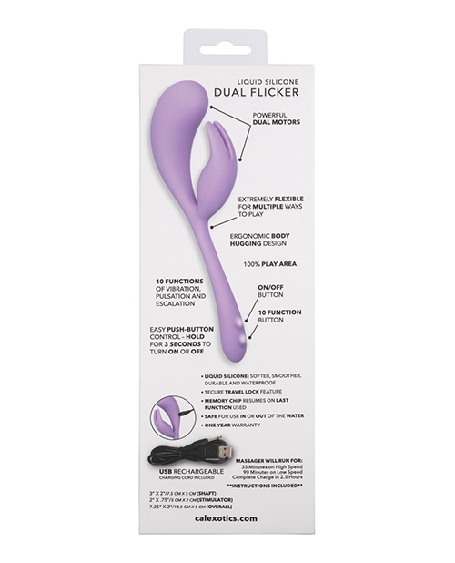 Order Elle Liquid Silicone Dual Flicker - Purple online