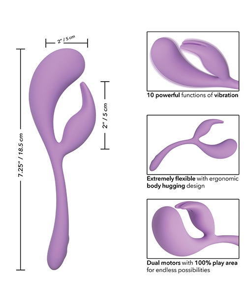 Shop Elle Liquid Silicone Dual Flicker - Purple