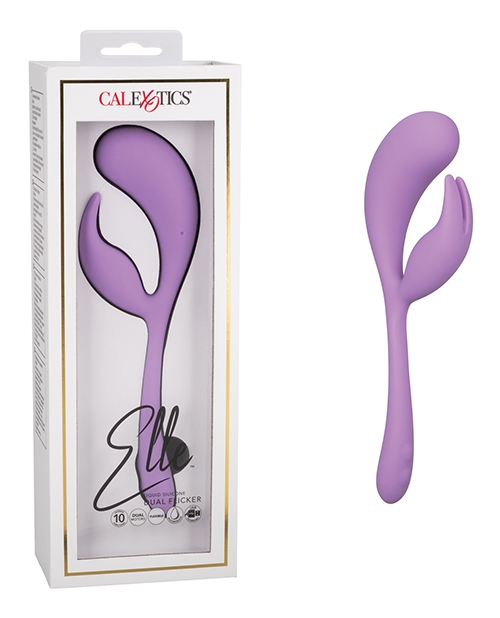 Shop Elle Liquid Silicone Dual Flicker - Purple online