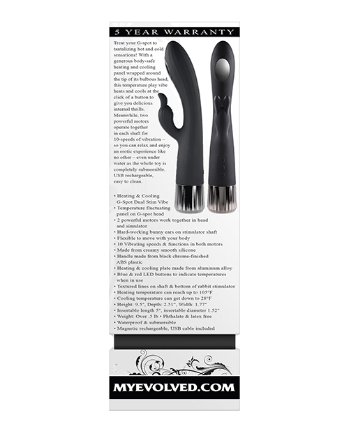 Order Evolved Heat Up & Chill G-Spot Rabbit - Black online