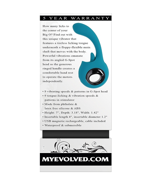 Buy Evolved How Many Licks G-Spot Vibrator - Teal