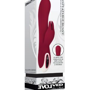 Shop Evolved Inflatable Bunny Dual Stim Rechargeable - Burgundy online