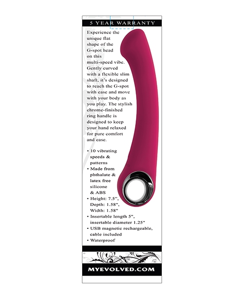 Buy Evolved Pleasure Curve G-Spot Vibrator - Burgundy