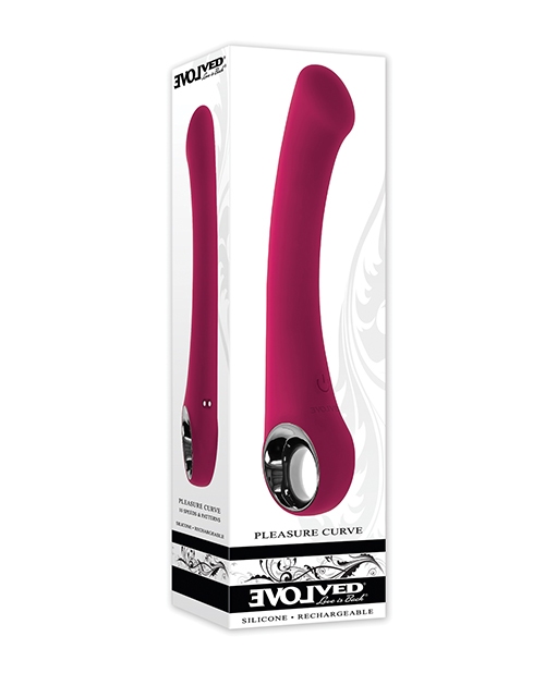 Shop Evolved Pleasure Curve G-Spot Vibrator - Burgundy online
