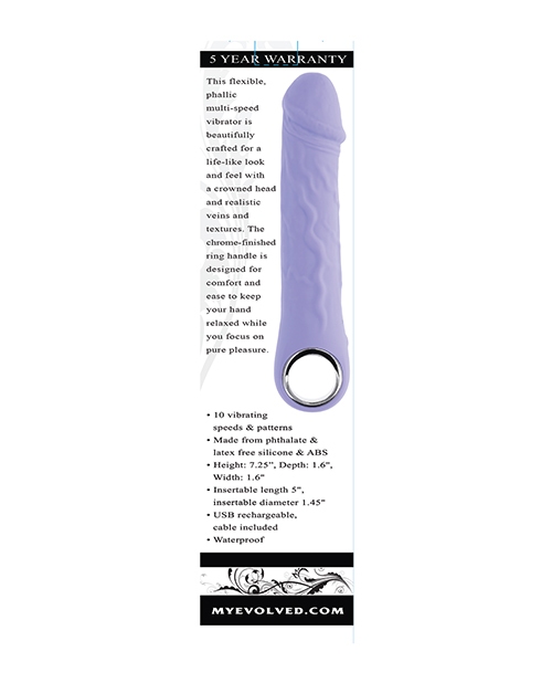 Buy Evolved Purple Fantasy Realistic Vibrator - Purple