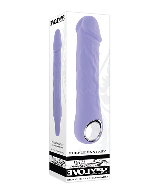 Shop Evolved Purple Fantasy Realistic Vibrator - Purple online