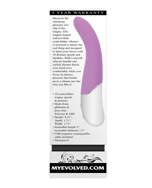 Buy Evolved Slip of the Tongue G-Spot Vibrator - Purple/White
