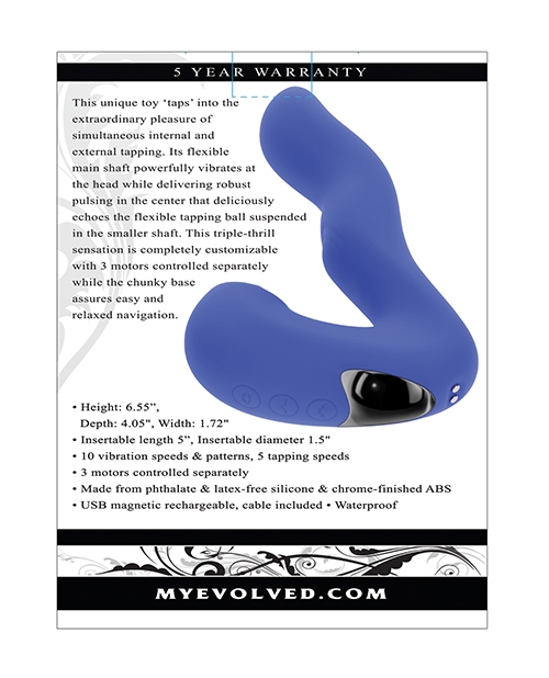 Buy Evolved Tappity Tap Vibrator - Blue