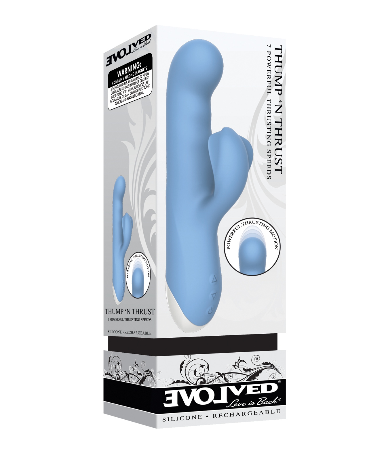 Shop Evolved Thump n Thrust Rechargeable Dual Stim - Blue online