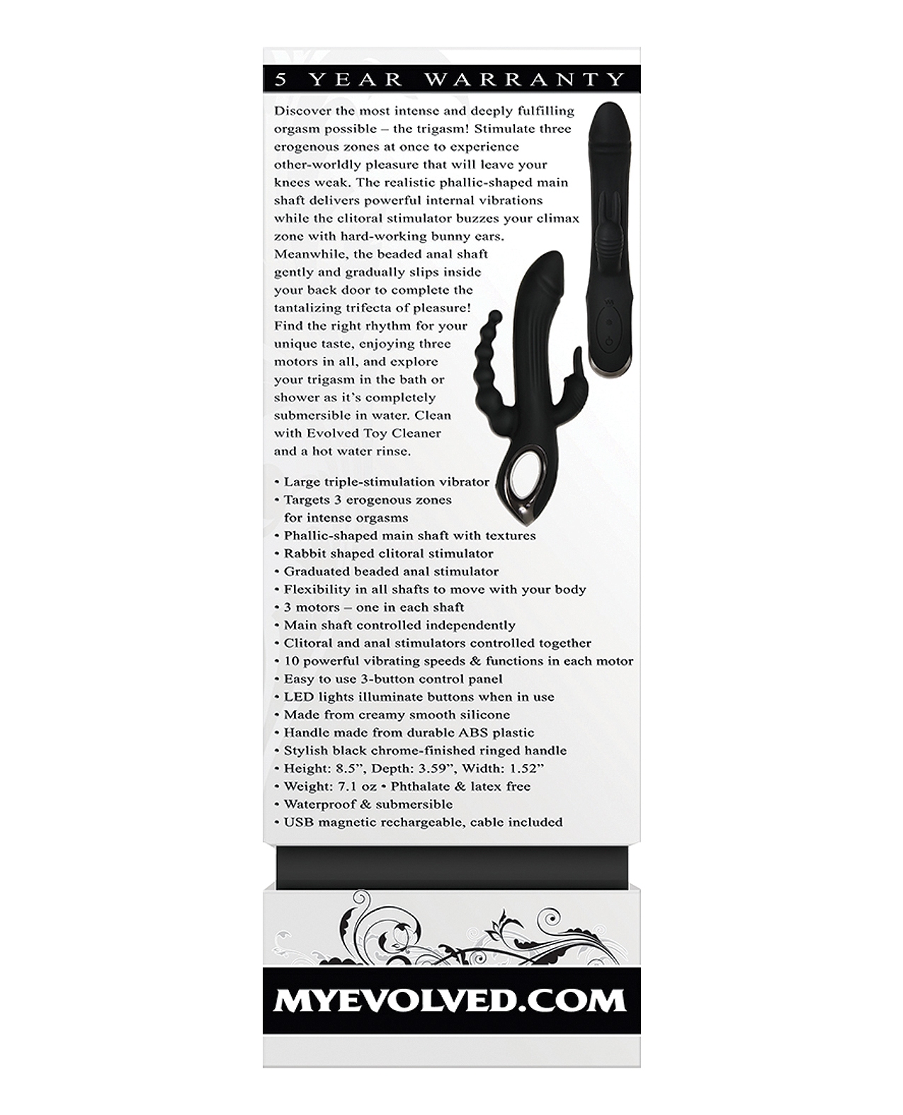 Order Evolved Trifecta Triple Stim Rechargeable - Black online