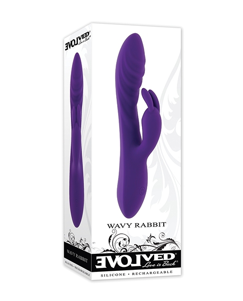 Shop Evolved Wavy Rabbit Vibrator - Purple online