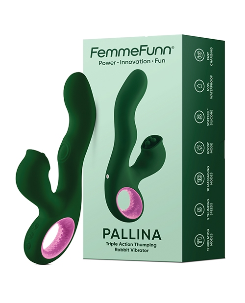 Shop Femme Funn Pallina Triple Action Rabbit - Green online