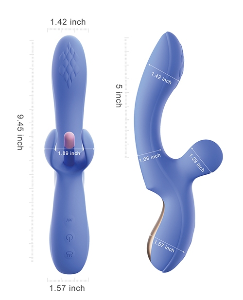 Shop FORTEXA Kinky Finger Flapping Clit & G-Spot Vibrator with App Control Blue