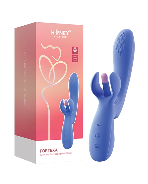 Buy FORTEXA Kinky Finger Flapping Clit & G-Spot Vibrator with App Control Blue