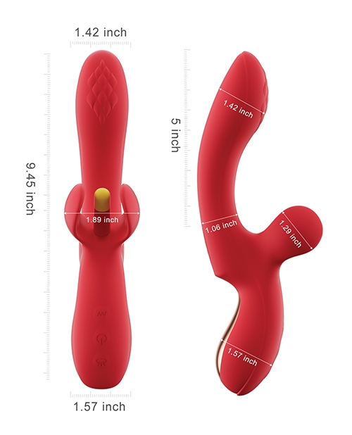 Shop FORTEXA Kinky Finger Flapping Clit & G-Spot Vibrator with App Control Red