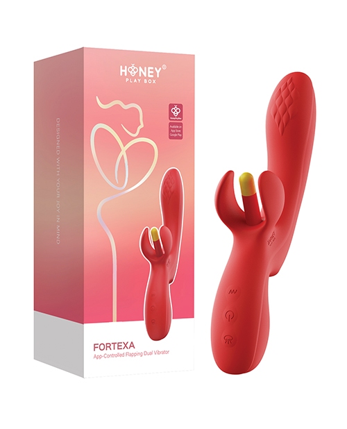 Buy FORTEXA Kinky Finger Flapping Clit & G-Spot Vibrator with App Control Red