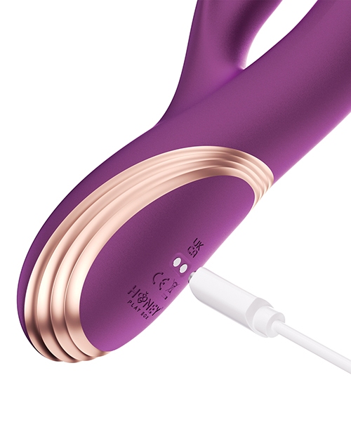 Buy Honey Play Box GEM Twin Balls Rabbit Vibrator - Purple