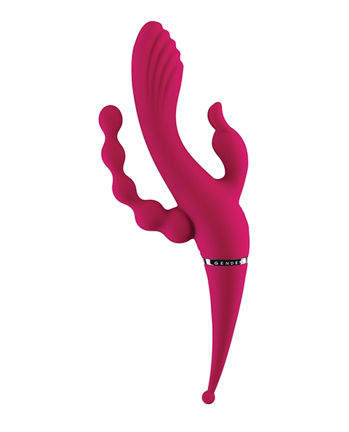 Gender X Four by Four Vibrator - Burgundy for sale