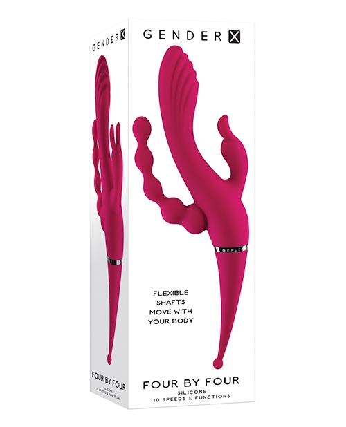Shop Gender X Four by Four Vibrator - Burgundy online