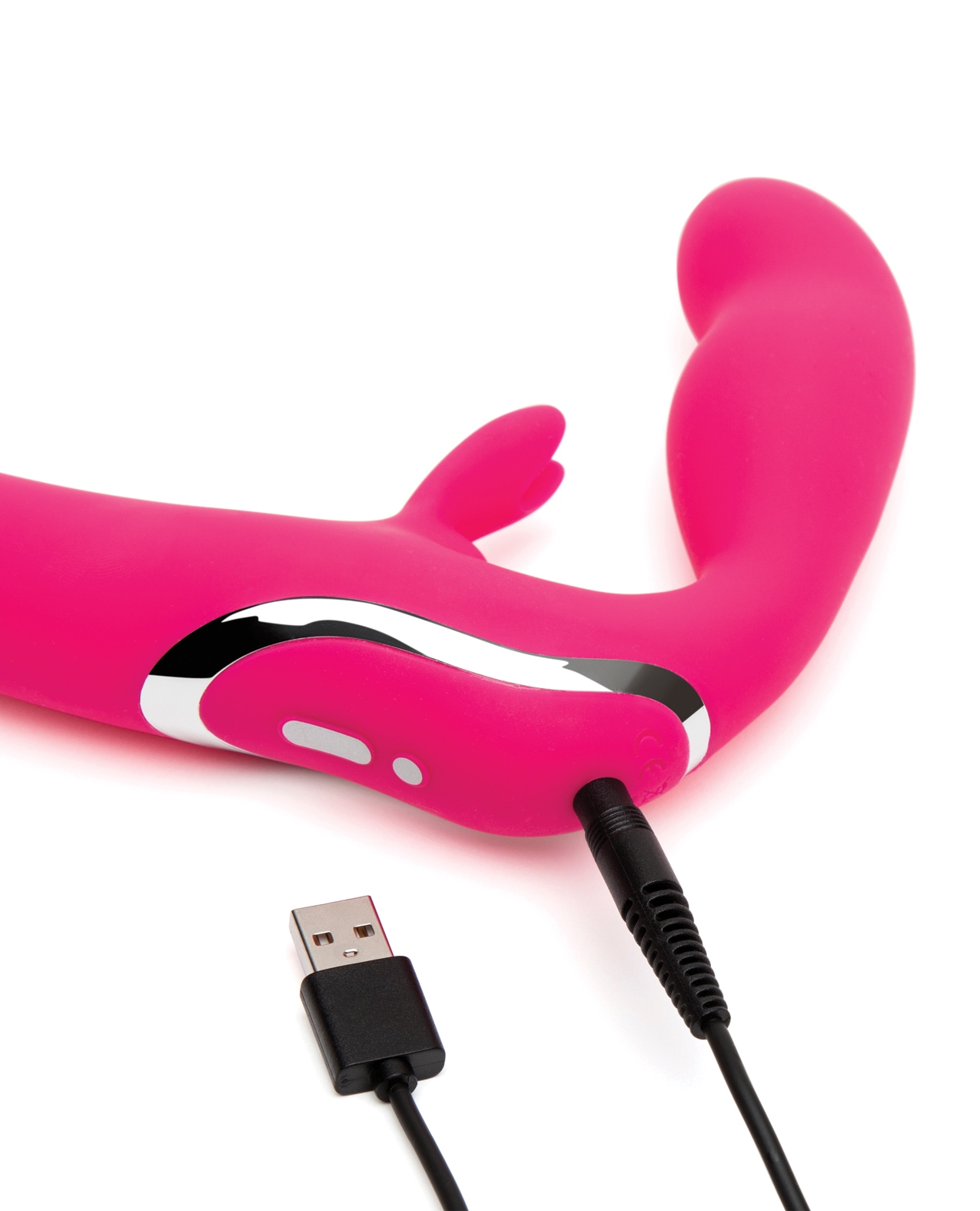 Shop Happy Rabbit Strapless Strap on Rabbit Vibe - Pink