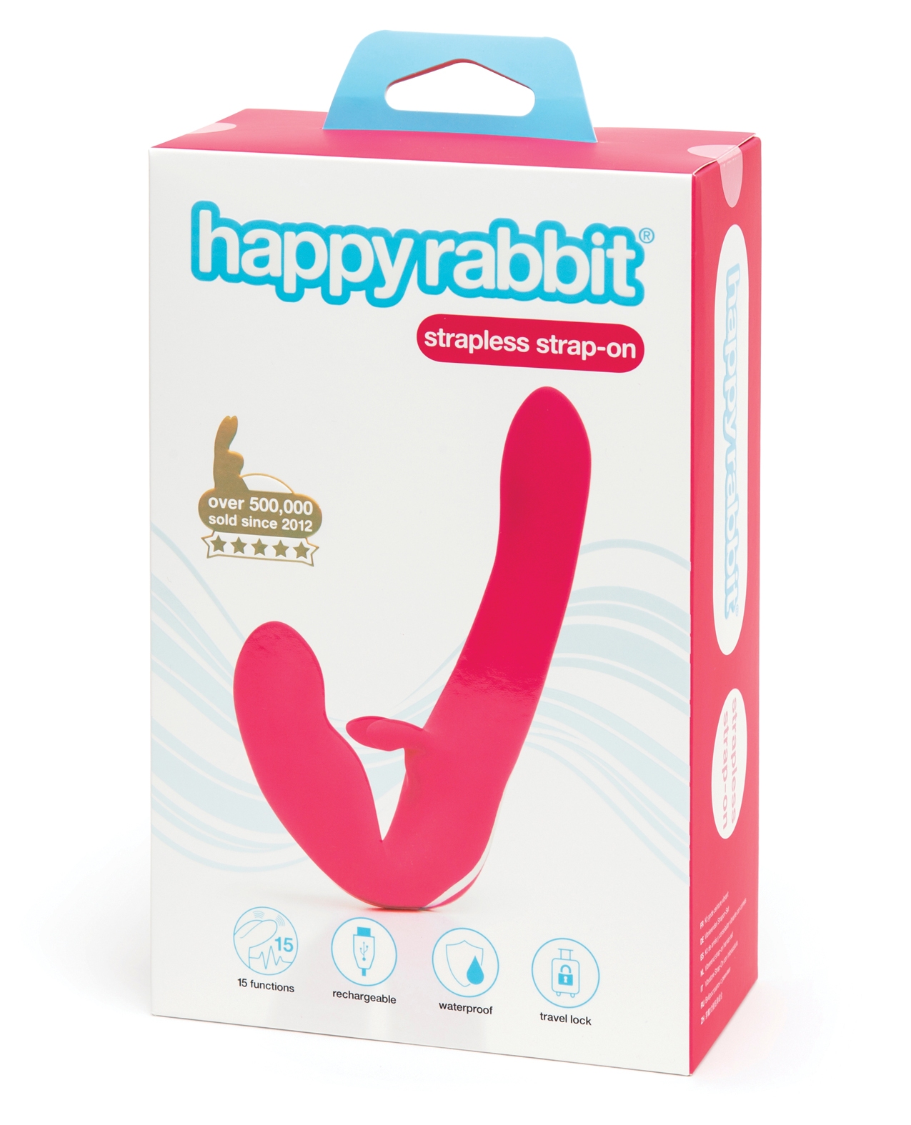 Shop Happy Rabbit Strapless Strap on Rabbit Vibe - Pink online
