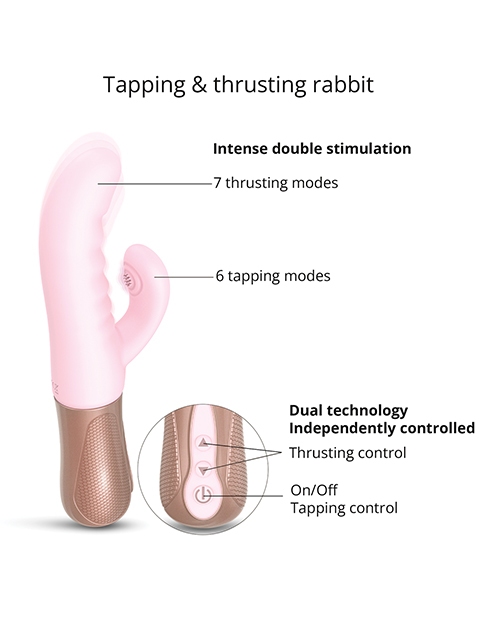 Love to Love Sassy Bunny Thrusting G-Spot Rabbit - Baby Pink for sale