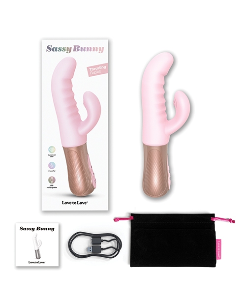 Shop Love to Love Sassy Bunny Thrusting G-Spot Rabbit - Baby Pink