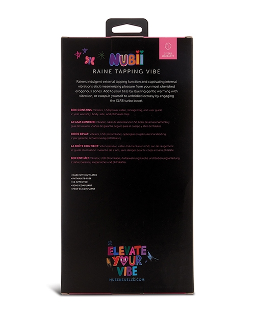 Shop Nu Sensuelle Raine Nubii Tapping Vibe w/Turbo Boost & Warming - Purple