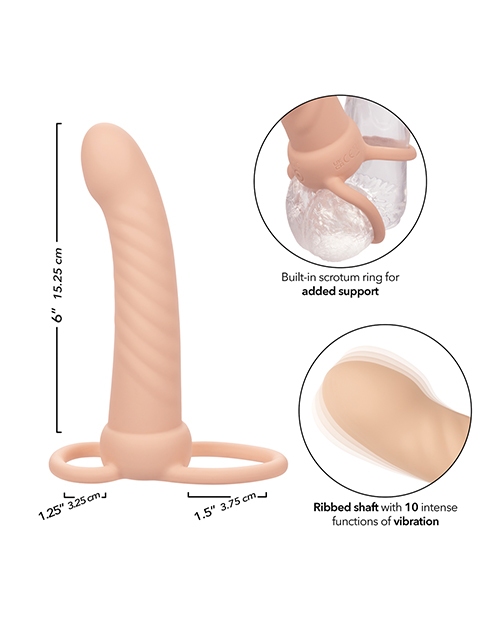Shop Performance Maxx Rechargeable Ribbed Dual Penetrator - Ivory
