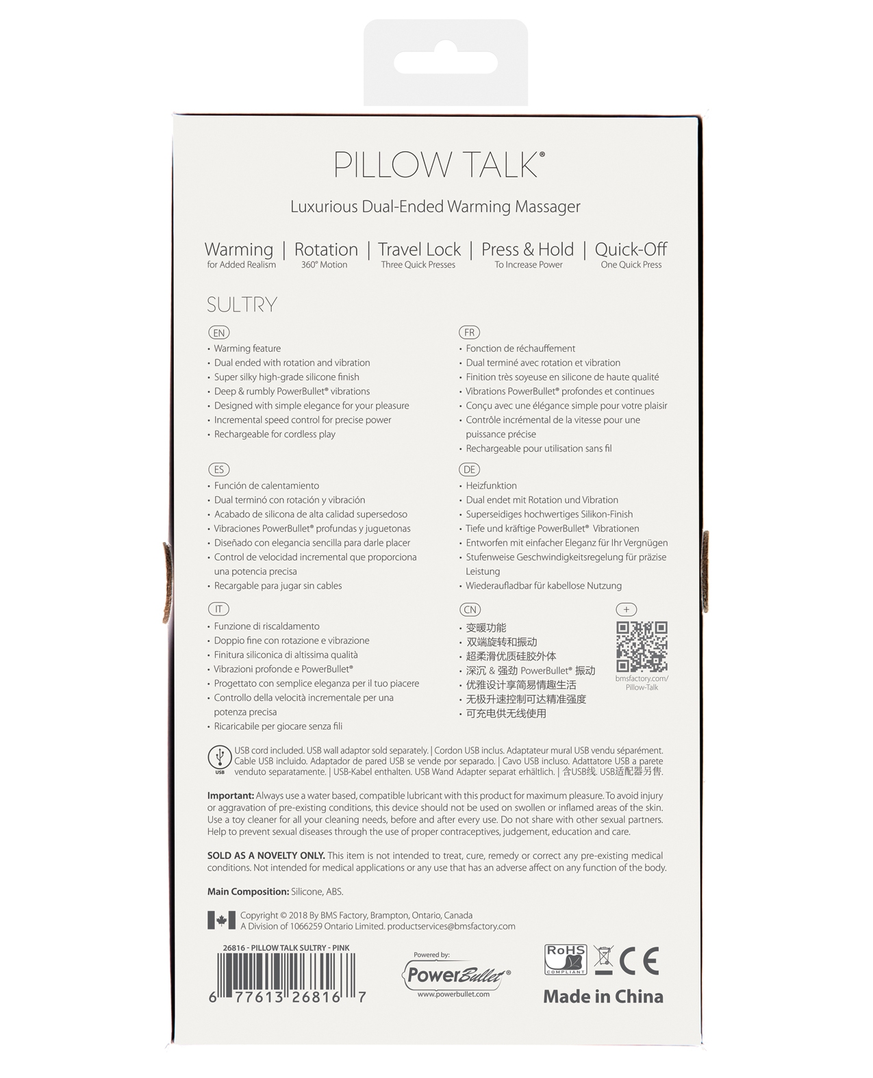 Order Pillow Talk Sultry Rotating Wand - Pink online