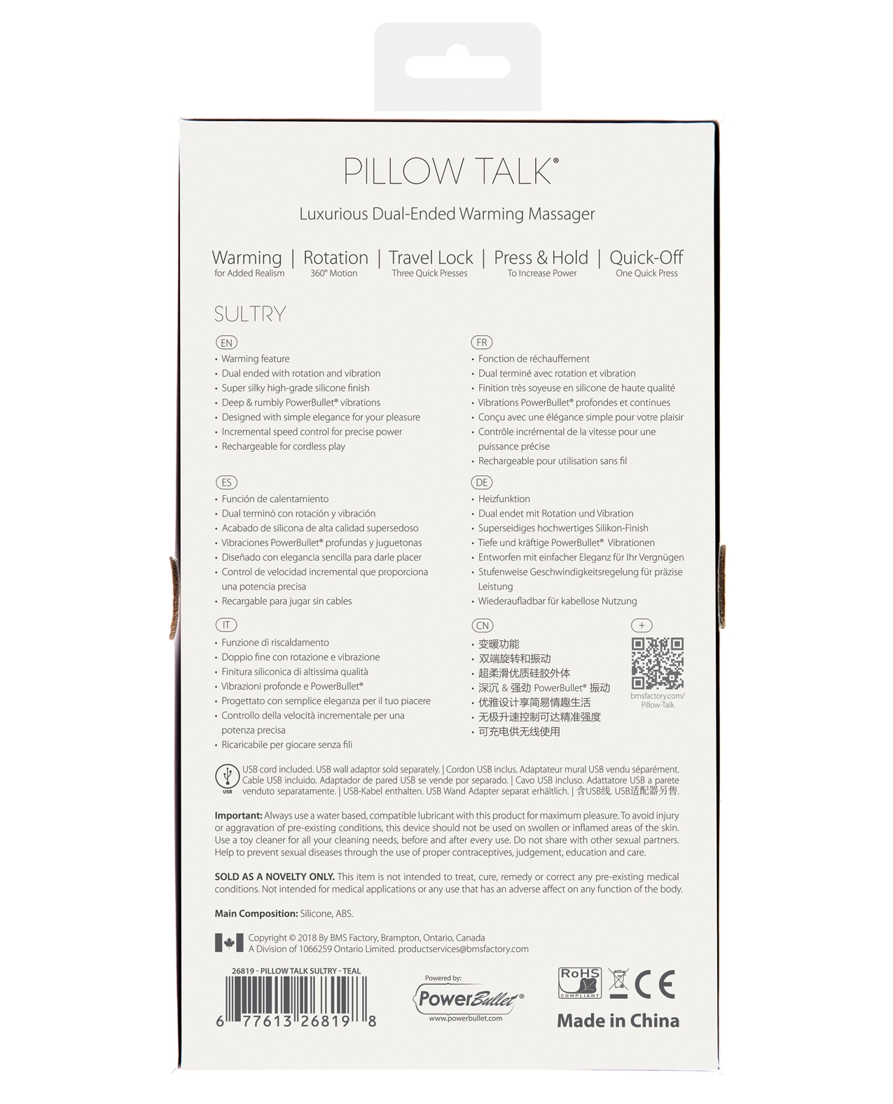 Order Pillow Talk Sultry Rotating Wand - Teal online
