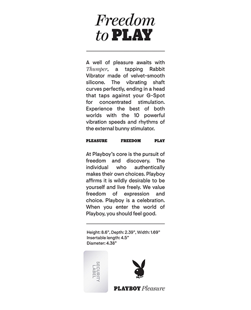 Order Playboy Pleasure Thumper Rabbit Vibrator - Wild Aster online