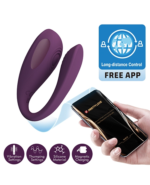 Shop Pretty Love Pretty Love Aari Thumping Dual Vibrator - Purple