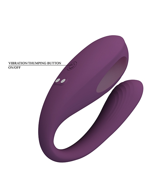Buy Pretty Love Aari Thumping Dual Vibrator - Purple