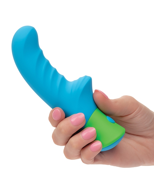 Shop Rave Ridged-G Massager w/Rippled Shaft & Stimulator - Blue/Green