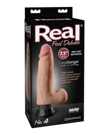 Shop Real Feel Deluxe No. 4 7.5" Vibe Waterproof - Flesh online