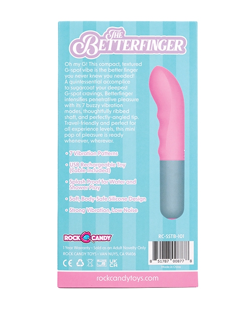 Shop Rock Candy The Betterfinger G-Spot Vibe - Pink/Grey